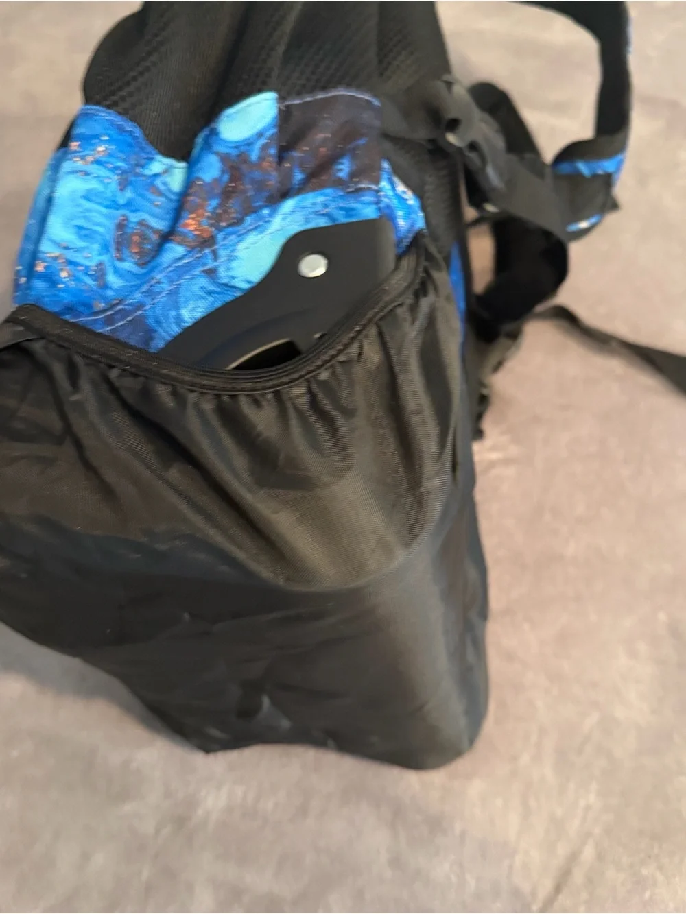 Kids Rolling Backpack Trolley in Blue Marble by